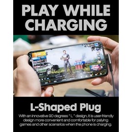 Cable de carga USB C rápido de 100 W en ángulo recto, cable USB A/C a USB C, cable de carga trenzado tipo C de 90 grados para iPhone 17, 16, 15 Series