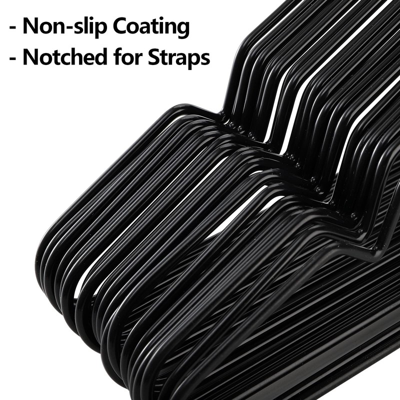 Tosnail 50 Pack 16-Inch Stainless Steel Wire Metal Non-Slip Closet