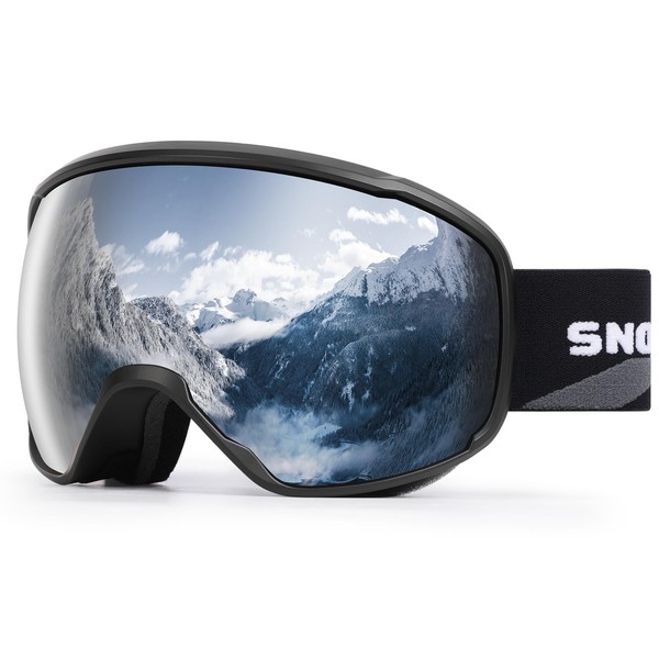 SNOWER Ski Goggles, Spherical OTG Anti-Fog Snow Goggles, HD Snowboard