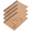 4Pcs Kraft Paper Sketchbook Retro Sketch Pad HandPainted Thick Art