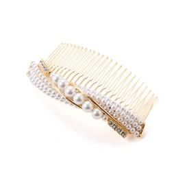Kanzasi Watmosphere Pearl Comb 4w016 Pearl Hair Accessory, Japanese Hairwear, Kimono, Kimono, Dresses, Sleeve Closure, Graduation Ceremony, Entrance Ceremony, Hair Arrangement, Pearl (Gold)