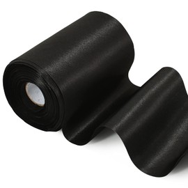 TONIFUL 10 cm x 10 m Black ​Ribbon, Wide Gift Ribbon, Large Bow, Satin Ribbon for Car Bow, Grand Opening Ceremony Bows, Party Decorations, Chairs, Wedding, Valentine's Day