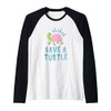 sksksk Save A Turtle - Funny Meme Raglan Baseball Tee