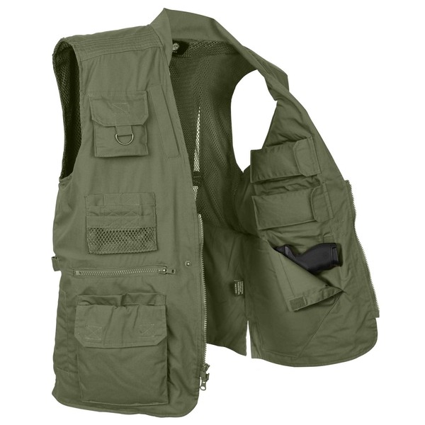 Rothco Plainclothes Concealed Carry Vest, Olive Drab, Medium