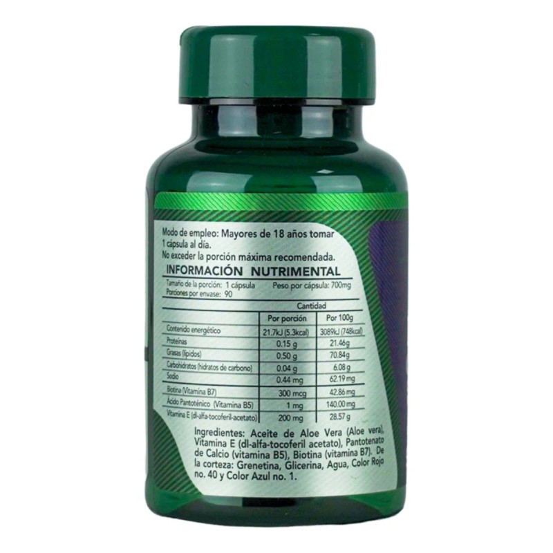 Herbalia Lab Vitaminas Hair Boost, Biotina + Pantenol