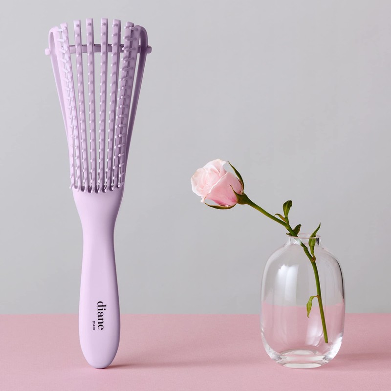 Diane Flex Detangler Brush, 8-Row Adjustable Bristles for Curly, Thick,
