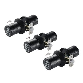 Keypad Door Knob Lock, Keyless Entry Door Lock with Anti-Slip Handle, Auto Lock, Electronic Black Door Knob, Easy Installation for Home, Office, Hotel and Garage