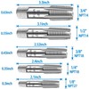 5PCS NPT Pipe Tap Set, 3/4 1/2 3/8 1/4 1/8