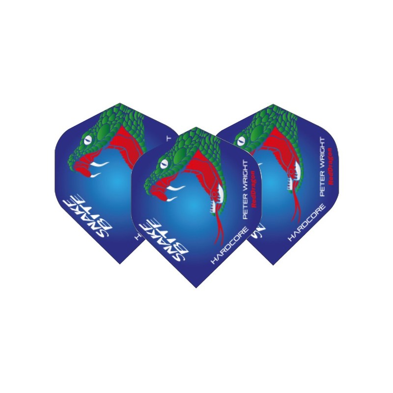 RED DRAGON Hardcore Peter Wright Snakebite Extra Thick Dart Flights