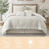 LANCO MODERN LIFESTYLE 7 Piece Queen Comforter Set, Beige, Elegant