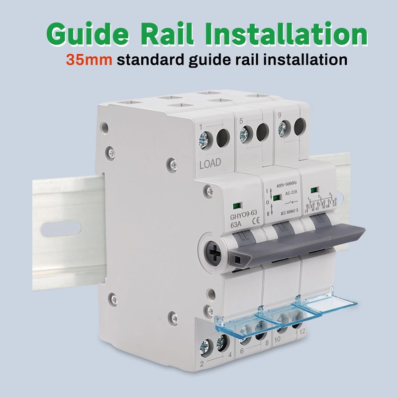 Switch 3P 63A Load Disconnect Dual Power Manual Transfer Isolating