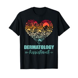 Dermatology Assistant Heart Funny Vintage Dermatology PA T-Shirt