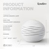 RONDURE 8.7" Modern Ceramic Table Lamp, Modern Bedside Lamps for