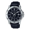 Casio MTP-VD01L-1CV Men's Enticer Leather Band 24 Hour Black Index