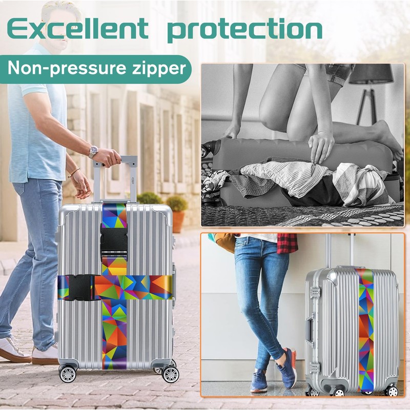 OffiEase Luggage Straps for Suitcases Travel Belt - Baggage Identifiers