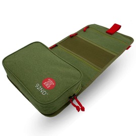 92ND.SUPPLY, Men's Toiletry Bag, Hanging Toiletry Bag, All Compartments with Zip, Lots of Storage Space thanks to Adjustable Straps, Velcro Fastener. (Grey), Green, Stylish toiletry bag for every trip
