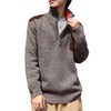 Captain K Men's Knit Pullover Sweater, Half Zip, Long Sleeve,