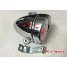 GOODKSSOP Bright 6 LED Metal Shell Front Light for Bicycle Headlight Retro Bike Head Lamp Classical Vintage Night Riding Safety Cycling Fog Light Headlamp with Bracket