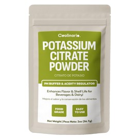 Coolinario Potassium Citrate Powder (56 g) pH Buffer & Acidity Regulator for Beverages & Dairy | Enhances Flavor & Shelf Life | Perfect for Sports Drinks, Cheese & Jams | Food Grade