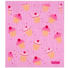 RetroKitchen Swedish Dish Sponge Cloth - Cupcakes