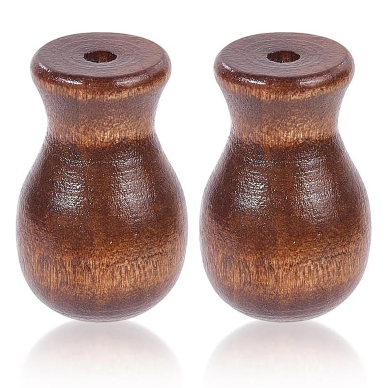 SOFPLATE 12Pcs Curtain Cord Ends Blind Pull Cord Knobs Brown