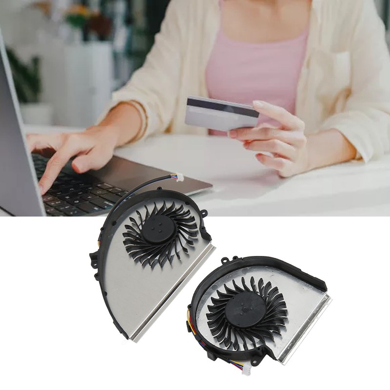 Cooling Fan 4 Pin Aluminum Alloy ABS Easy Replaceable Laptop