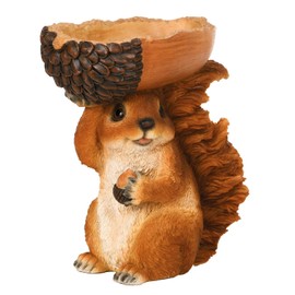 Pflanzen Kölle Feeding Bowl with Squirrel, Brown, 18.5 x 10 x 20.5 cm, Multi, One Size
