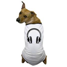 CafePress Headphones Dog T Shirt Dog T-Shirt, Pet Clothing, Funny Dog Costume
