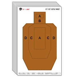 ATFLBOX 23" x 35" IPSC/USPSA Practice Paper Shooting Targets, Competition Torso Target, Paper Silhouette Shooting Target, Suitable for Pistol, Rifle, Handgun, shotgun shooting range training (10 PACK)