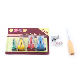 6Pcs Bias Tape Maker Kit Quilt Binding Tool 6/12/18/25mm Guide Strip Sewing Quilting Supplies and Accessories