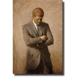 ArtWorks Decor John F. Kennedy Full Portrait, JFK Picture on Stretched Canvas Ready to Hang!