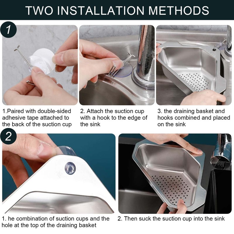 304 Stainless Steel Sink Drain Shelf, Sink Filter Tray, No