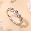 MILACOLATO 925 Sterling Silver Ring 18K Gold Plated Daisy Flower