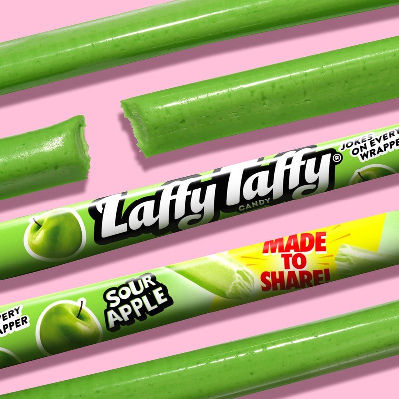 Laffy Taffy Rope Candy, Sour Apple Flavor, 0.81 Ounce Ropes
