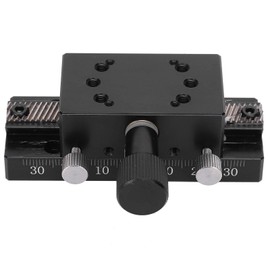 30x50mm Sliding Table SEMCI-C-80 Accuracy Linear Translation Stage Aluminum Alloy Manual X‑Axis Rack Pinion Type Rail Sliding Table Mechanical Device for Linear Motion Equipment