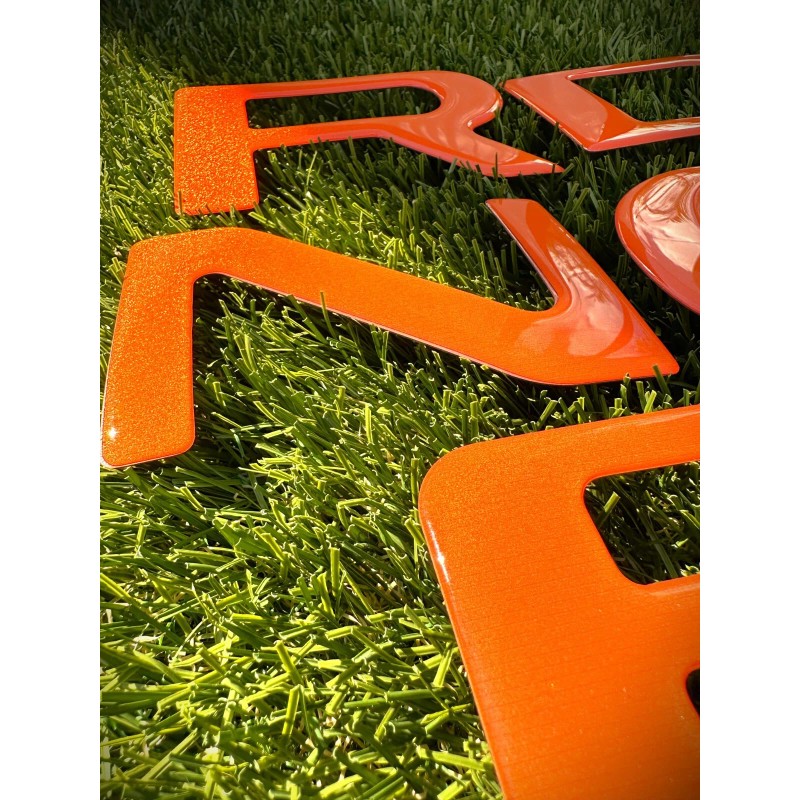 AUTOCARIMAGE RAISED TAILGATE LETTERS for RIDGELINE 2024 2025 ORANGE