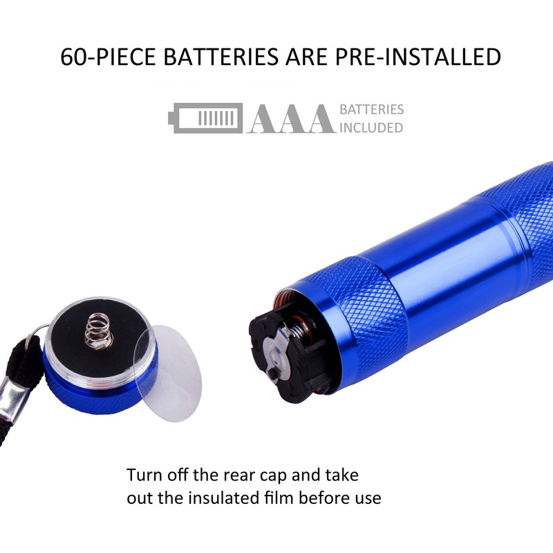 FASTPRO 4-Pack Aluminum LED Flashlights Set with AAA Dry Batteries