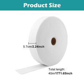2 Roll Jelly Roll Batting Strip Thick Cotton Blend Fleece Battings for Jelly Roll Rugs, 2 1/4 Inch Cotton Blend Fleece Batting Strips Total 100 Yards for Throw Rugs(Size:5.7cm/2.24inch)