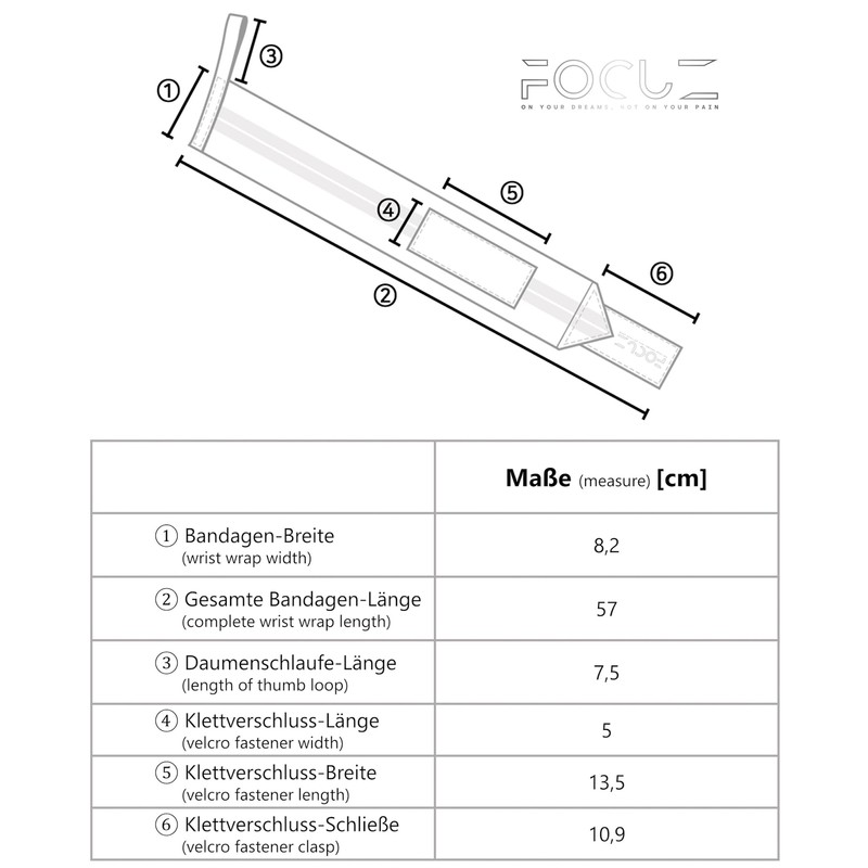 Focuz® Wrist Bandages 57 cm / 22 Inch [Wrist Wraps]