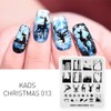 KADS Christmas Stamp Plate Image Template Nail Art Decoration Design