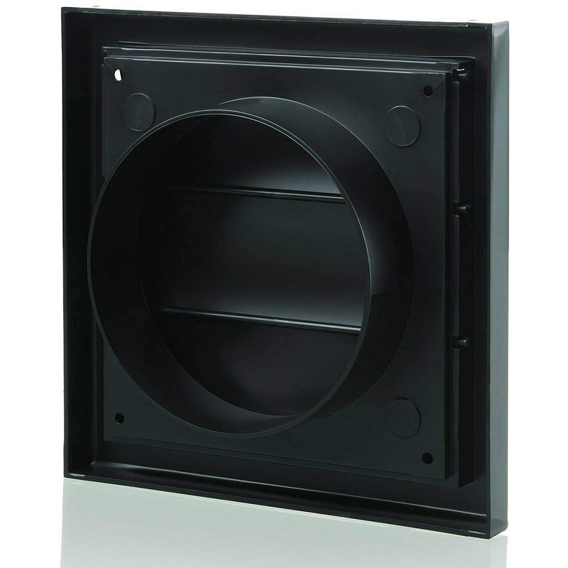 Blauberg Black Gravity Grille 100mm - 4 inch External Ducting
