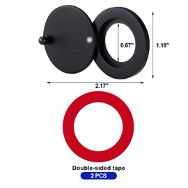 1 Set Peephole Cover, Peep Hole Covers for Peep Holes for Door Viewers, Home Security Peephole Protector Us House, Family, with Matching Self-Adhesive Installation Tools, Simple and Fast(Matt Black)