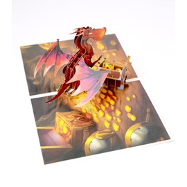 EkiShoal Pop Up Dinosaur Birthday Card, Pop Up Birthday Cards for Boys, All-Occasion Greeting Card with Envelope (8" x 6")