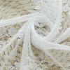 AIMALL 1pcs Elegant White Lace Curtain, Punch-Free, Rod-Wearing Design, Ideal