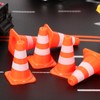 Gatuida 7pcs Mini Traffic Cones, Tiny Simulation Road Parking Signs,