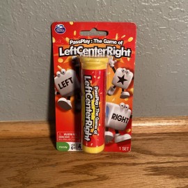 Spin Master Left Center Right Family Dice Game in Travel Tube- NEW SEALED