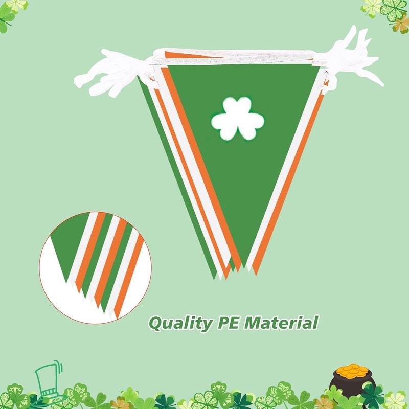1 PCS St Patrick's Day Pennant Banner,St Patrick's Day Bunting