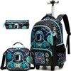 MYHSBYO Kids Rolling Backpack with Wheels for Elementary Preschool Students