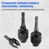 3 Pcs Hexagonal Shank Keyless Drill Chuck Adapter, Drill Chuck