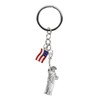 SAFIGLE American Flag Keychains：Statue of Liberty and American Flag Keychain